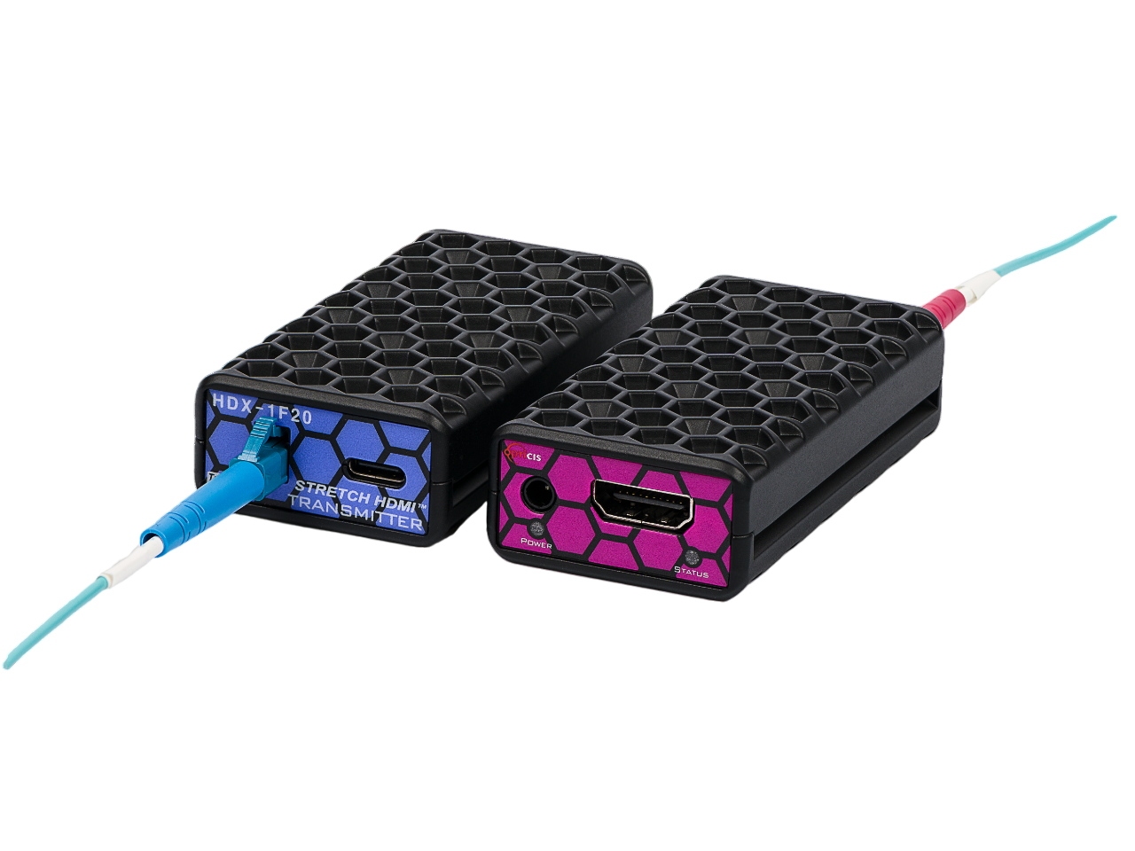 HDX-1F20-TR HDMI 2.0 Fiber Optic Extender | 4K 60 Hz • 300 m LC Fiber • Advanced Diagnostics