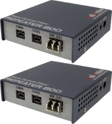 GOF Repeater800™ FireWire 1394b Glass Optical Fiber Repeater Kit 