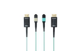 DPC-MP14-TR DisplayPort 1.4 MPO Fiber Optic Extender — 8K 60 Hz, 32.4 Gbps Bandwidth, Zero Latency DPC-MP14-TR, DisplayPort 1.4 extender, MPO fiber optic extender, 8K 60Hz DisplayPort, 32.4Gbps bandwidth, zero latency video transmission, Display Stream Compression, DSC 8K extender, 5K 60Hz, 4K 144Hz, OM3 MPO cable, pigtail DisplayPort, EMI RFI resistant extender, professional AV, broadcast, medical imaging, control rooms, fiber DisplayPort extension